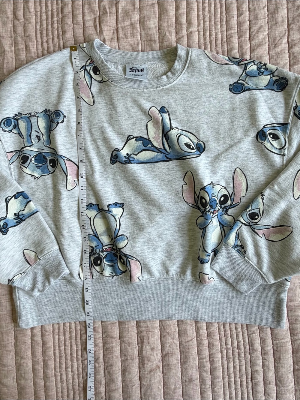 Primark Pink & Gray Stitch Sweatshirt and Joggers Set - Picture 2 of 6